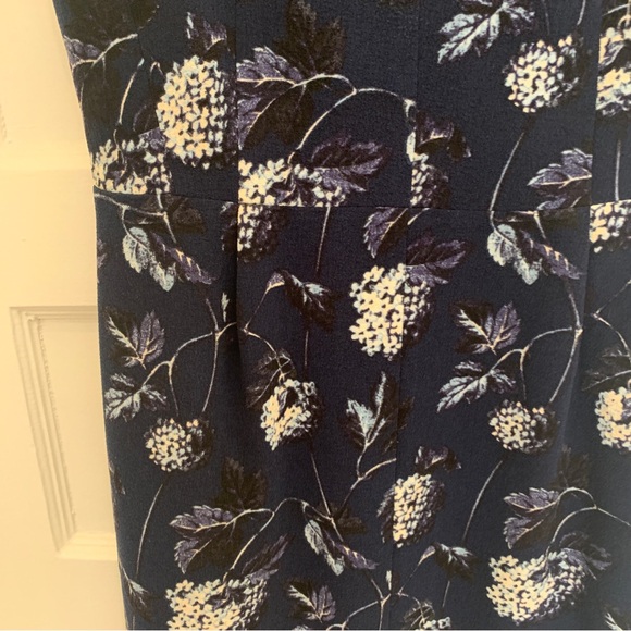 Club Monaco blue floral mini dress with pockets, size S - Picture 4 of 8